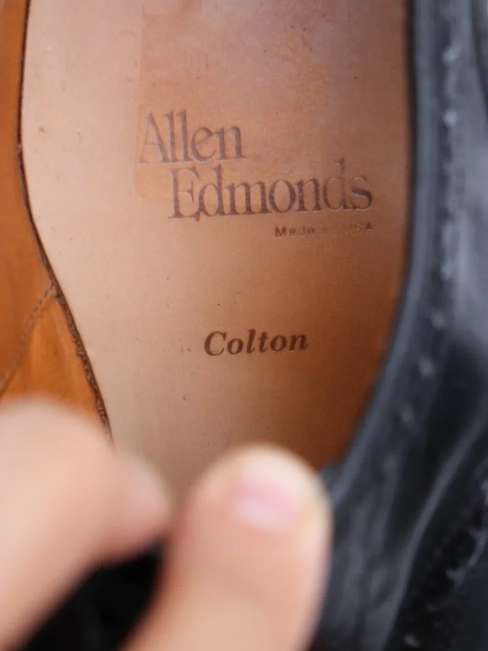 Allen Edmonds Colton Men's 10 E Cap Toe Brogue Black Leather Oxford Made In USA